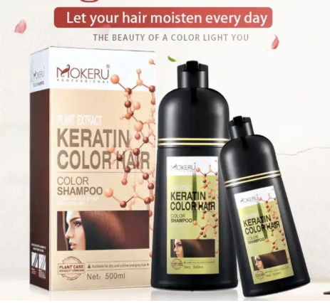 ​Keratin Plant Extract hair Dye shampoo for Men and Women
