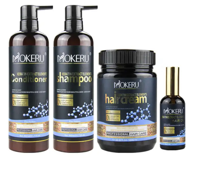 Mokeru Keratin Enrichment Shampoo, Conditioner , Hair Mask and Oil