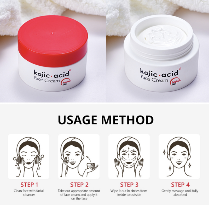 Kojic Acid Face Cream,Brightening Skin,Non-Greasy,Suitable for Sensitive Skin,Helps Reduce Fine Lines and Smooth Wrinkles &amp; Firm Skin