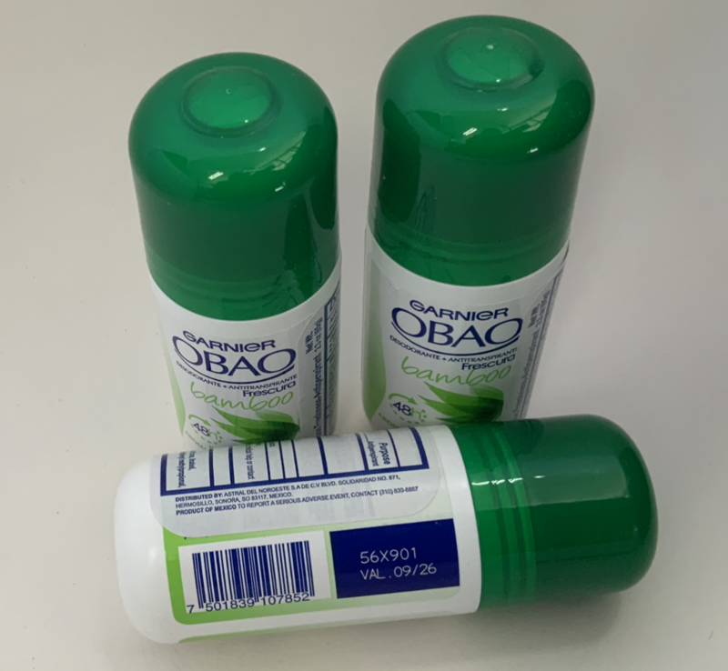 Obao Roll On Deodorant For Women 2.29 oz/ea Bamboo Pack of 3
