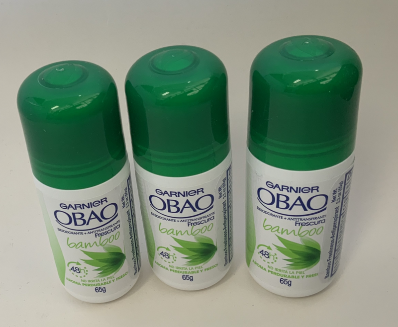 Obao Roll On Deodorant For Women 2.29 oz/ea Bamboo Pack of 3