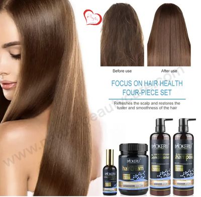 Mokeru Keratin Enrichment Shampoo, Conditioner , Hair Mask and Oil