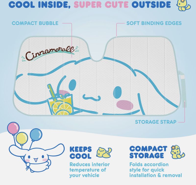 Cinnamoroll Reversible Auto Shade