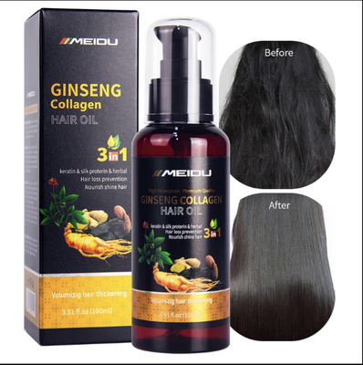 Meidu Ginseng Collagen Shampoo for Men and Women with Keratin and Ganoderma extract for Healthy Hair