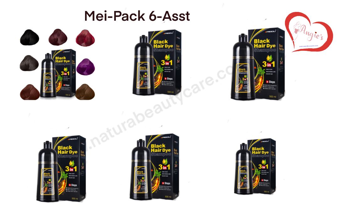 Meidu 3-in-1  Natural Ginger Hair Dye Shampoo For Man And Women Assorted Colors (please specify colors by message)