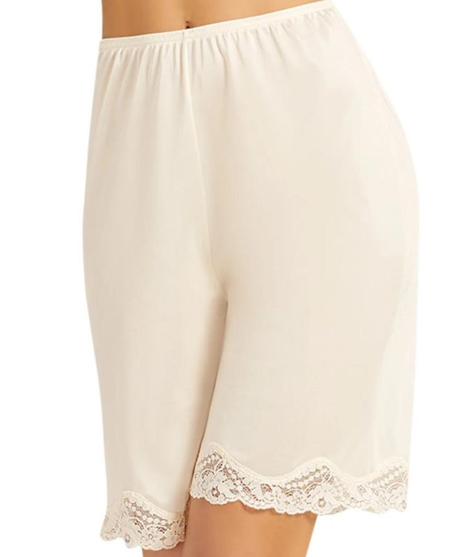 Ilusion Cotton Women's Classic Trouser Pants Half Slip with Lace Trim