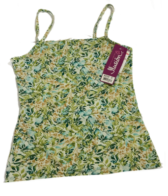 Illusion Microfiber Camisole Double Lined Front-4410
