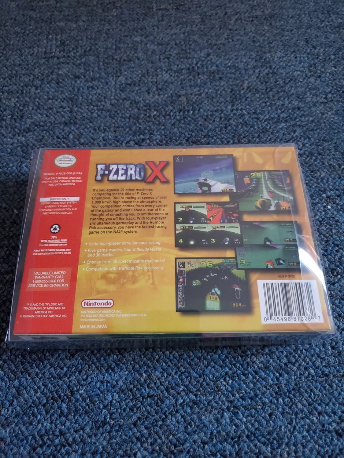 H&O × Geek Field _ Nitriding OD Cover F-Zero X Nintendo 64 N64 Glossy Promo Ad Poster Print
