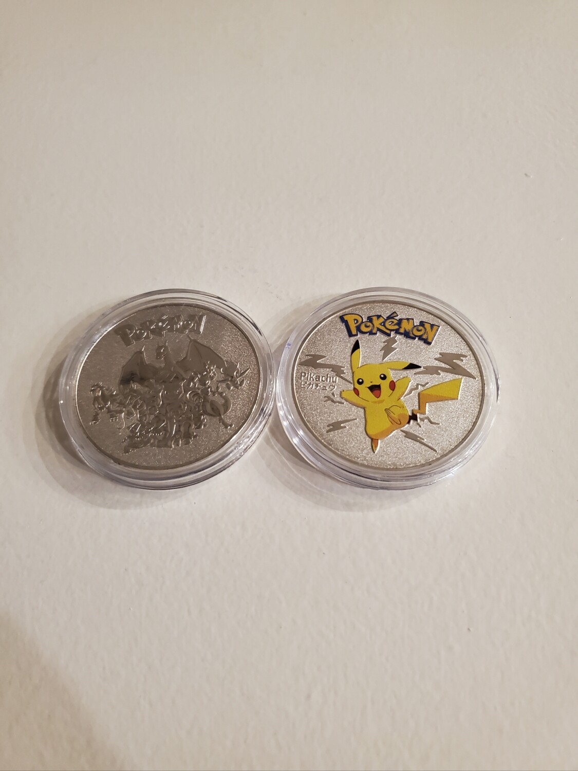 Pikachu Silver Pokemon Collectible Metal Coin!