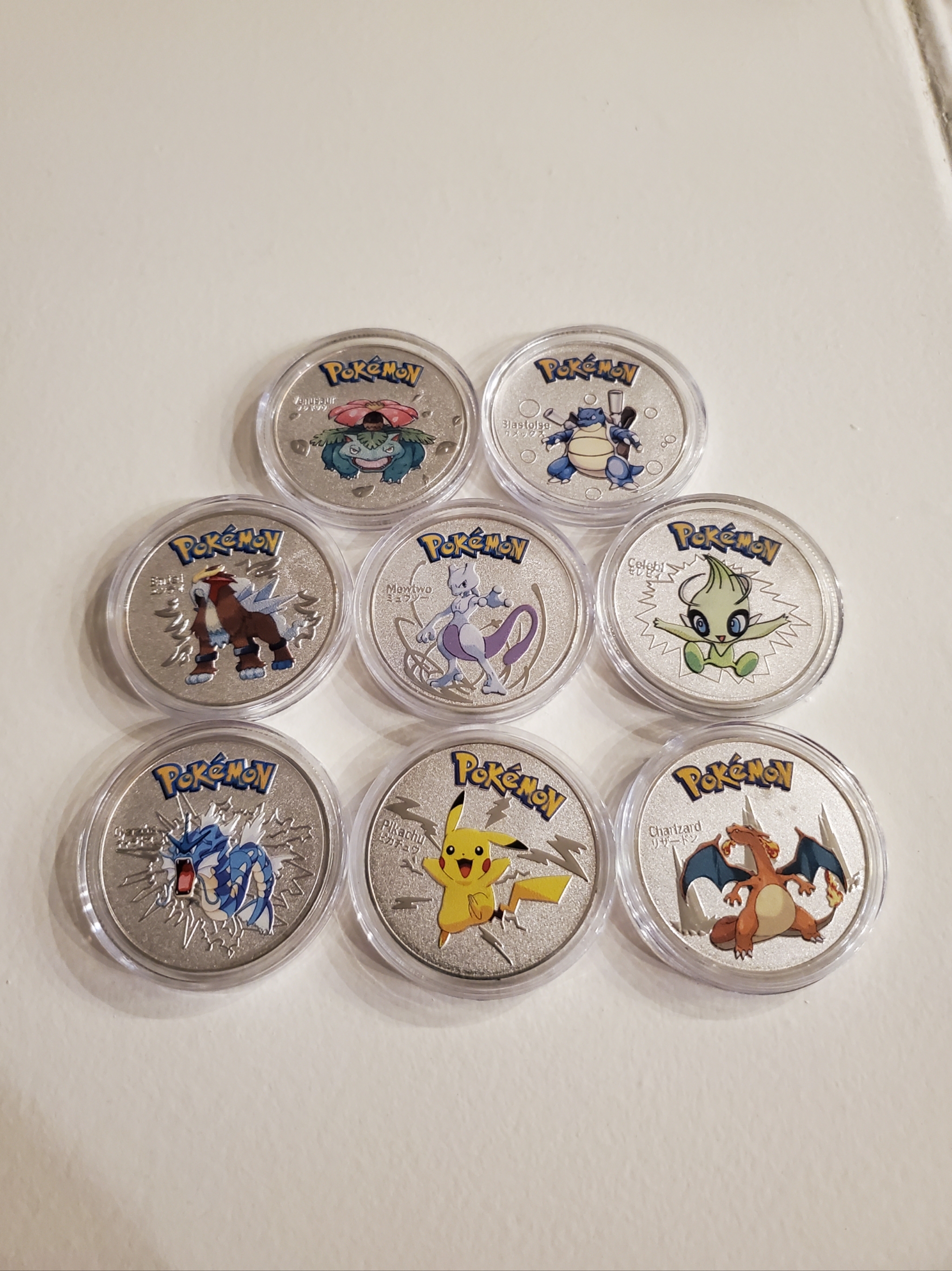 Silver Pokemon Collectible Metal Coins!