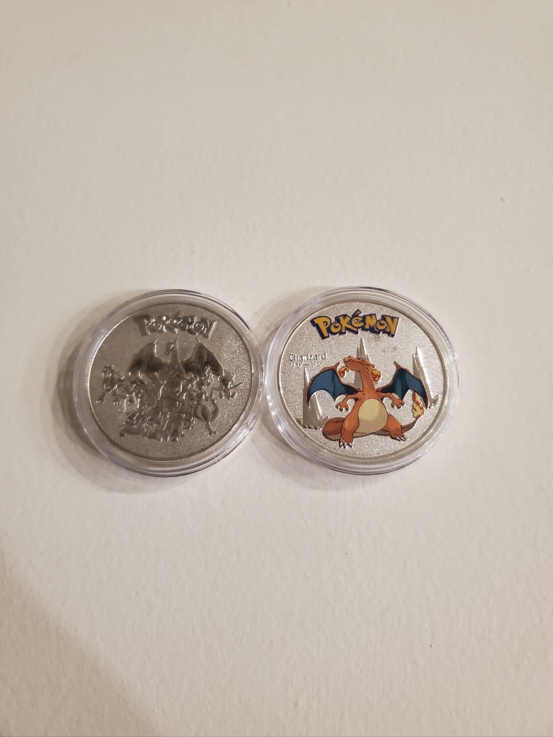 Charizard Silver Pokemon Collectible Metal Coin!
