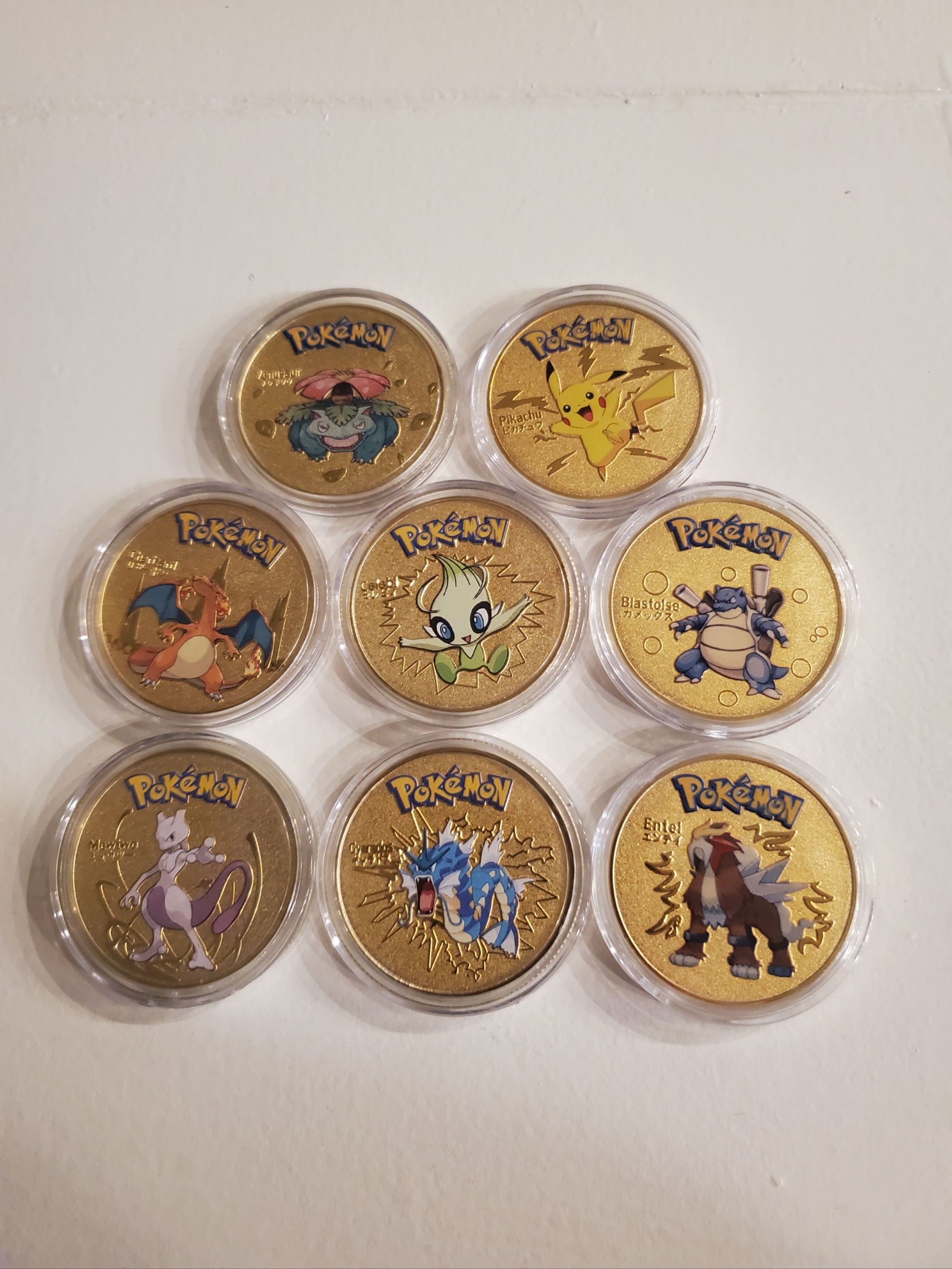 Gold Pokemon Metal Collectible Coins!