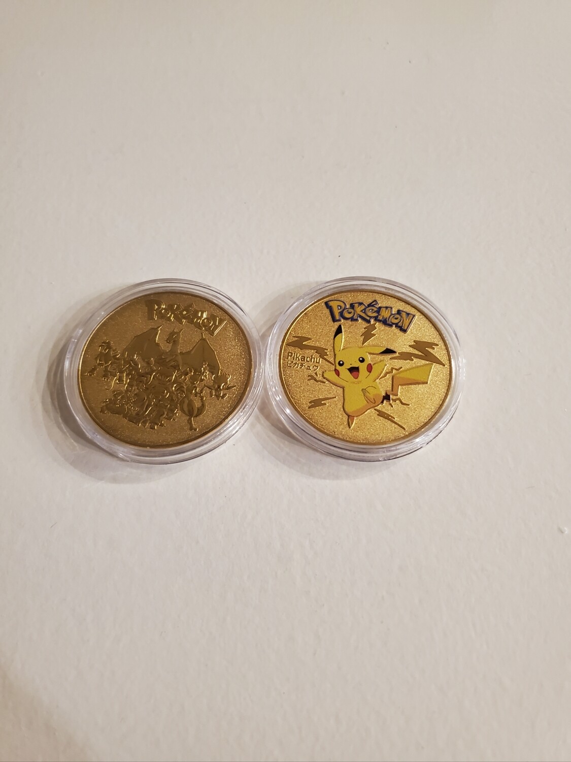 Pikachu Gold Pokemon Metal Collectible Coin!
