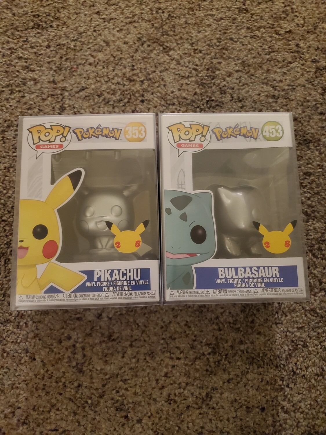 Pikachu #353 &amp; Bulbasaur #453 Funko Pops