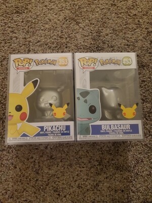 Pikachu #353 &amp; Bulbasaur #453 Funko Pops