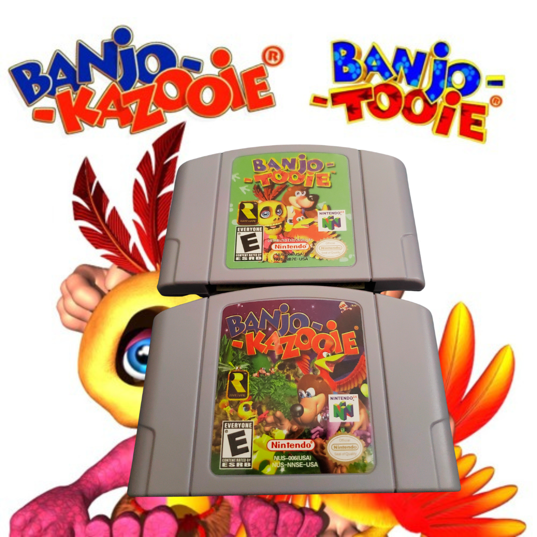 Banjo Kazooie & Banjo Tooie for Nintendo 64 W/box 