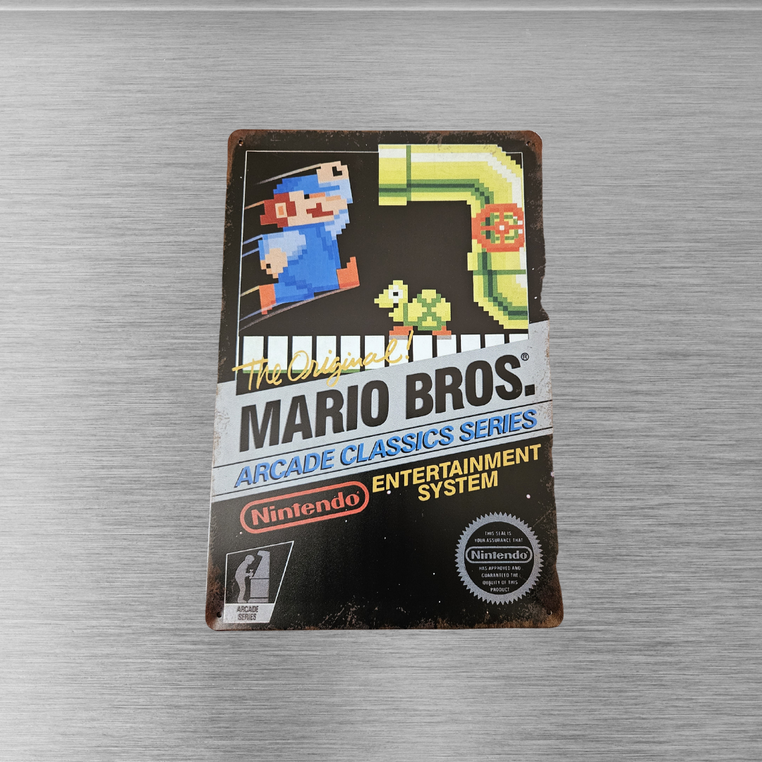 Mario Bros Metal Sign