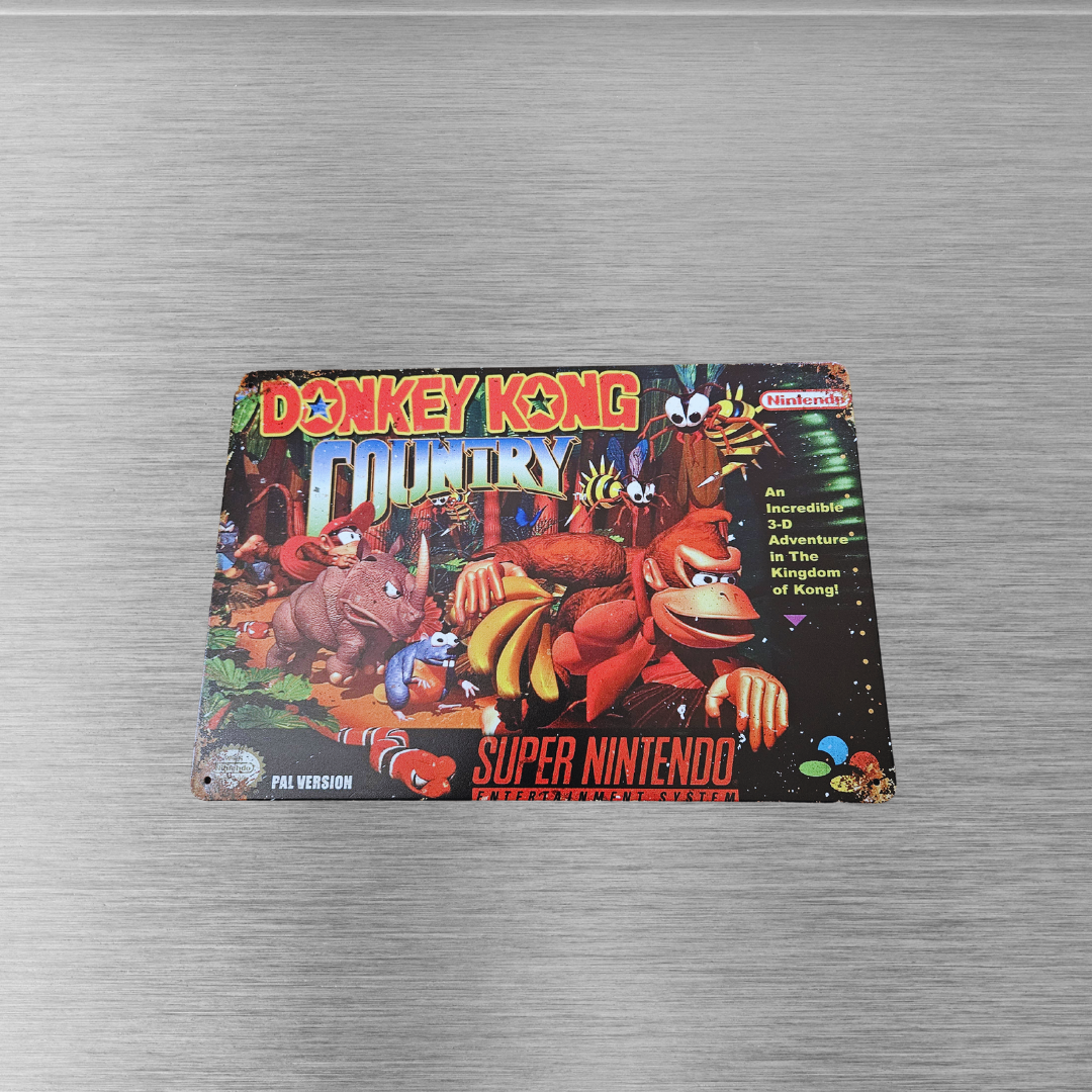 Donkey Kong Country Metal Sign