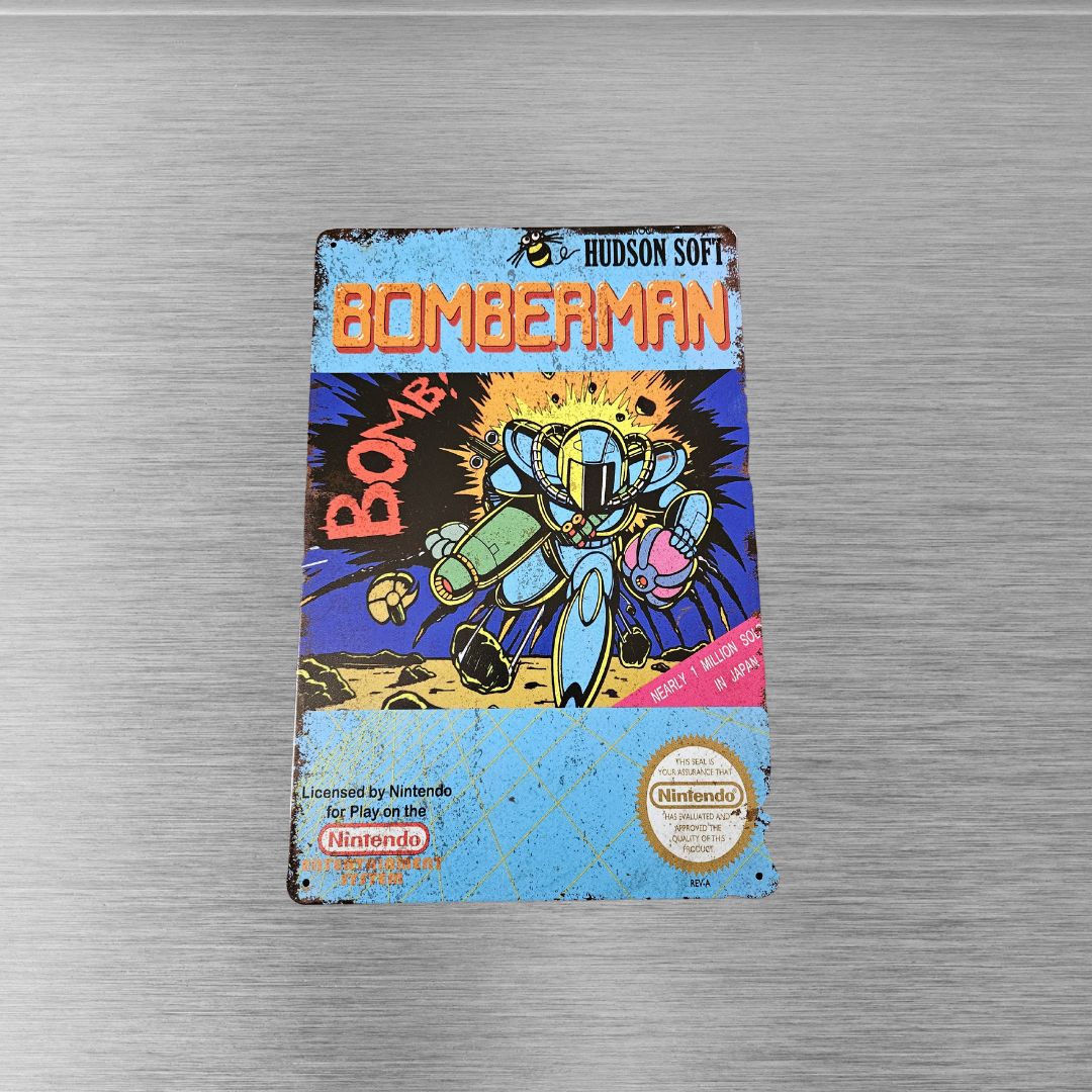 Bomberman Metal Sign