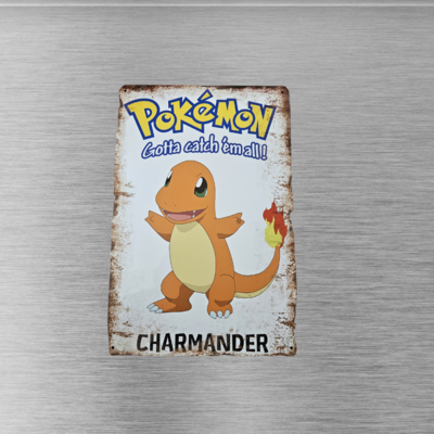 Pokémon Theme Gotta Catch &#39;Em All Metal Sign 12 x 8in
