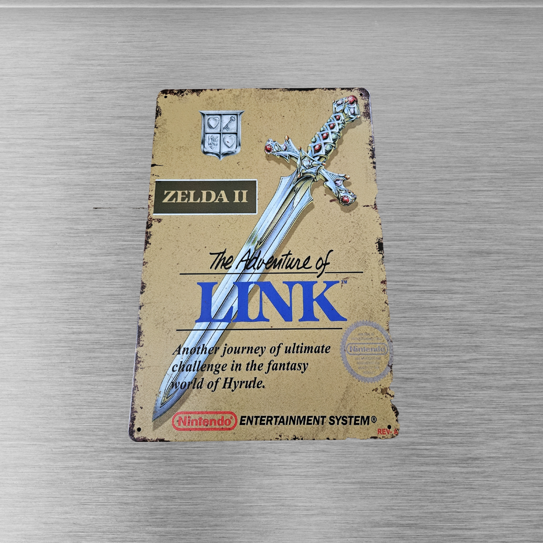 The Adventure of Link Metal Sign 12 x 8in
