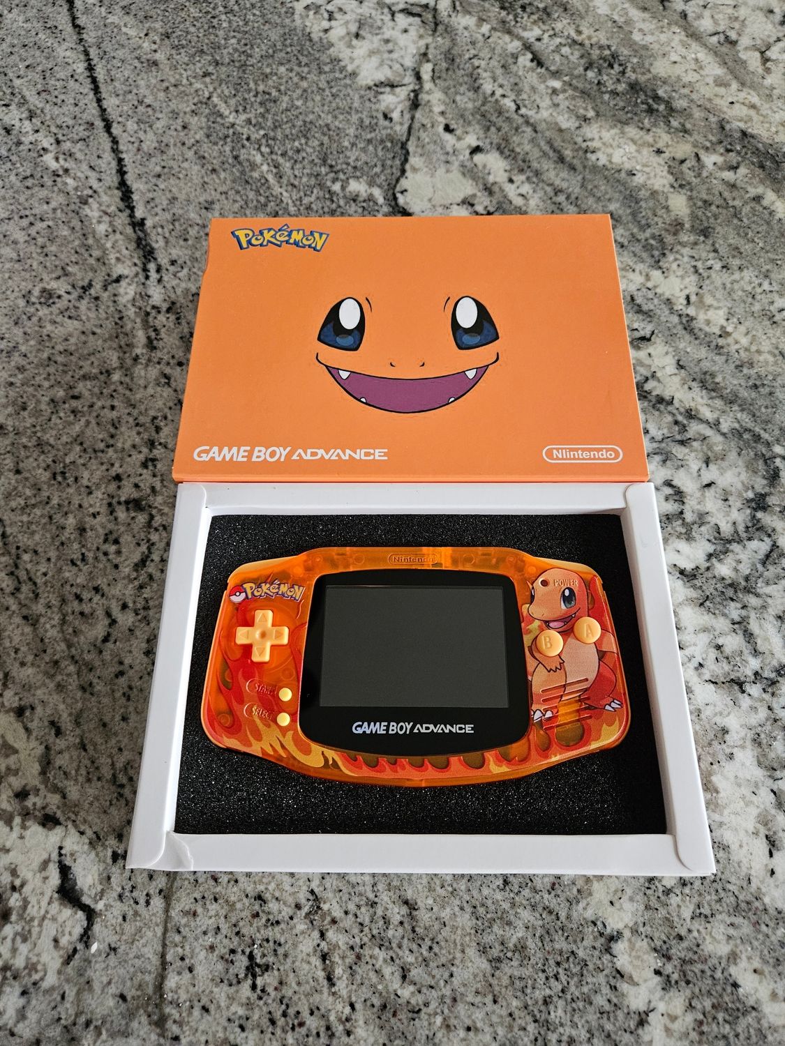 Charmander Gameboy Advance Console New IPS Screen!, Style: Charmander GBA w/Face on Box
