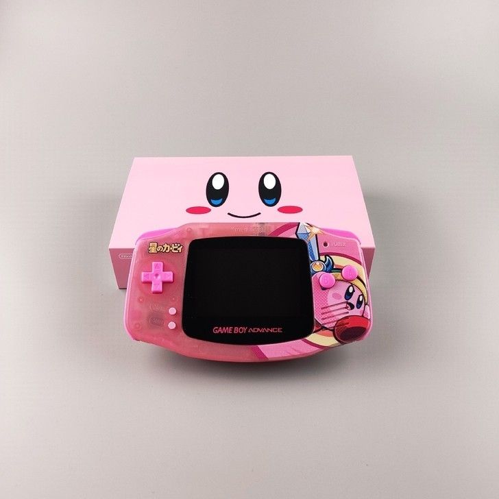 Kirby Gameboy Advance Console (IPS) — Game Boy Advance — Kirby GBA W & Face Box