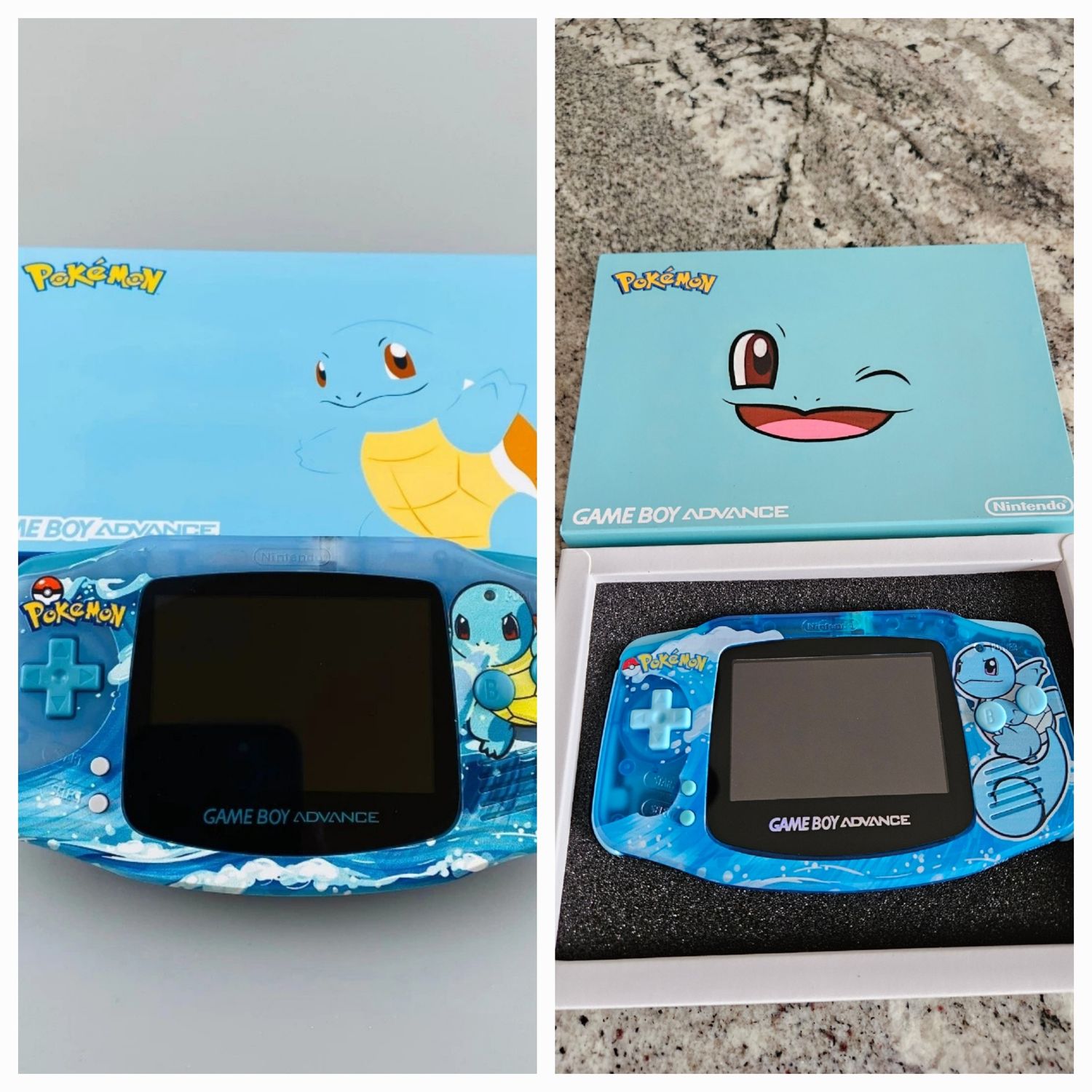 Squirtle Gameboy Advance console – new IPS screen limited edition.