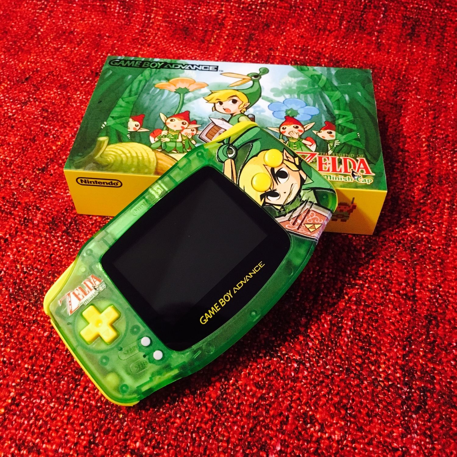 Zelda Gameboy Advance Console (IPS) — Game Boy Advance — Zelda GBA W & Green Box