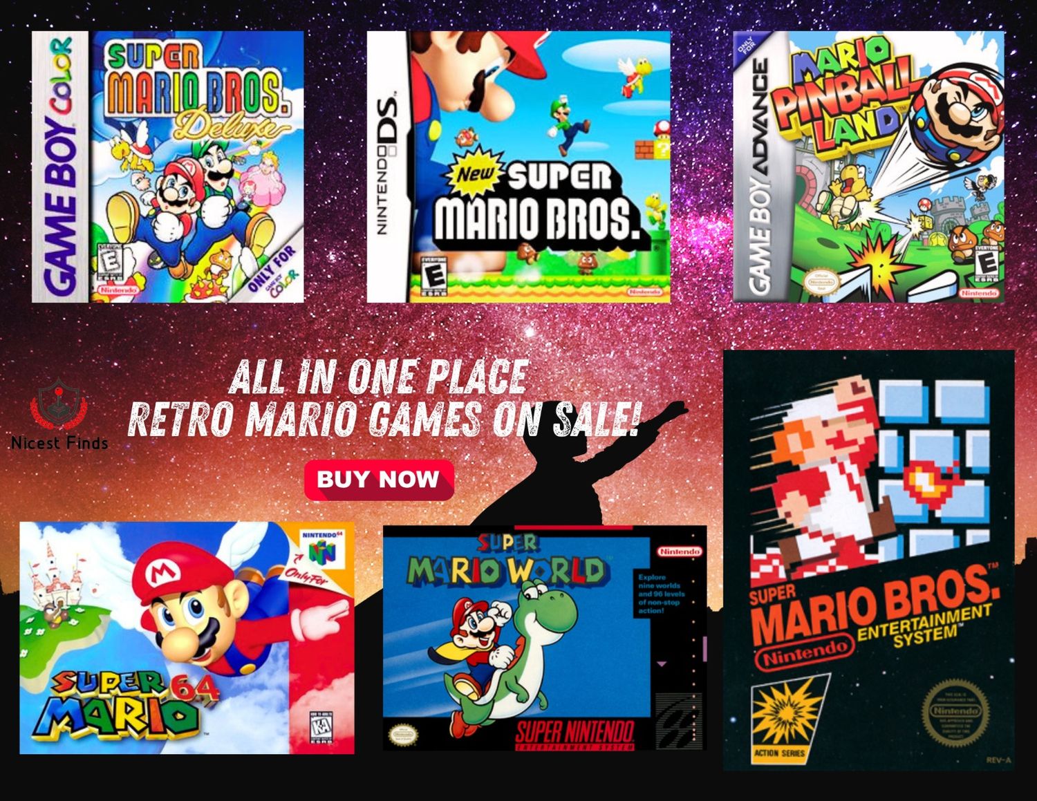 Retro Mario Games - DS, N64, GBA, SNES, GBC, &amp; NES!