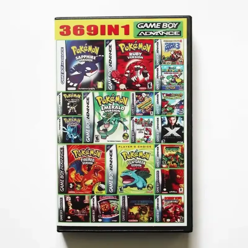 Game Boy Advance 369-in-1 Cartridge – Pokémon, Mario, Zelda &amp; More Classic Games