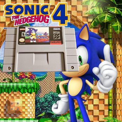 Sonic the Hedgehog 4 SNES cartridge – fan-made fast-paced platformer.