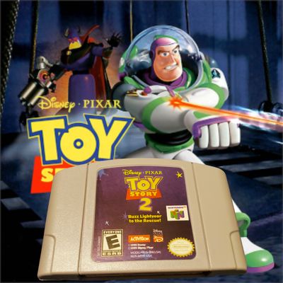 Toy Story 2 Nintendo 64 cartridge – Pixar platformer adaptation.