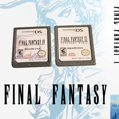 Final Fantasy IV &amp; XII Nintendo DS cartridges – classic and modern RPGs.
