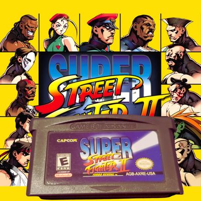 Super Street Fighter II Turbo Revival Gameboy Advance cartridge – classic fighting game.