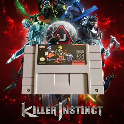 Killer Instinct SNES cartridge – 90s arcade fighting game.