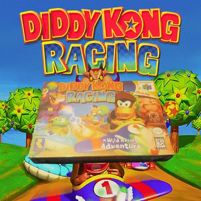 Diddy Kong Racing Nintendo 64 cartridge – adventure kart racing.
