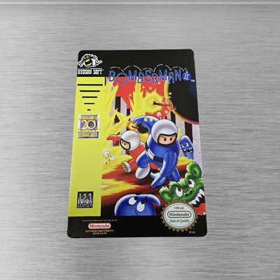 Bomberman II Metal Sign 12 x 8in