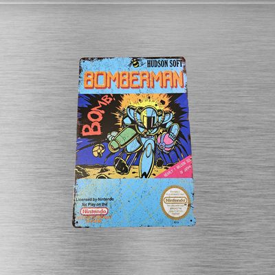Bomberman Metal Sign 12 x 8in