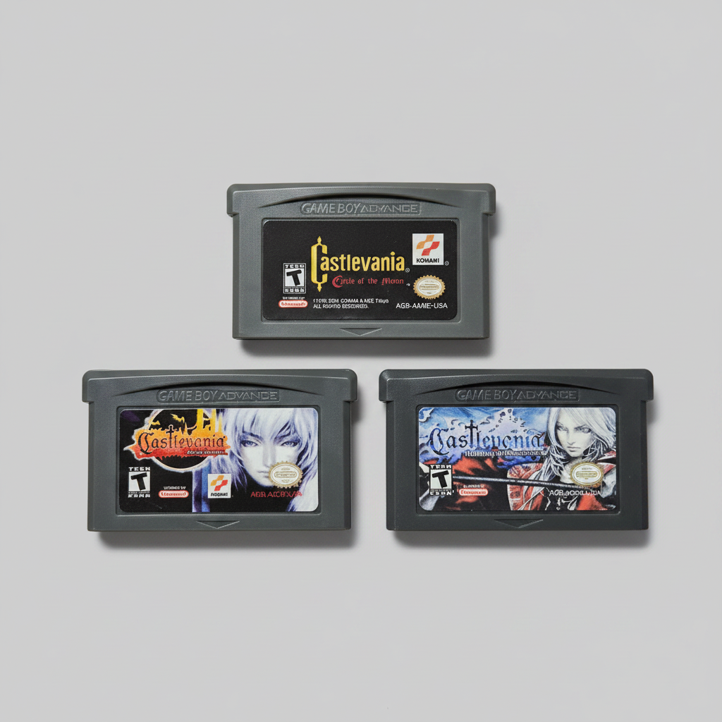 Castlevania Harmony of Dissonance, Aria of Sorrow & Circle of Moon - Gameboy Advance (GBA)