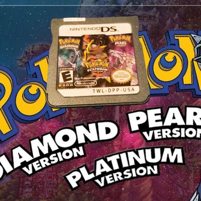 Pokémon Platinum, Pearl &amp; Diamond Nintendo DS cartridges – Sinnoh region RPG trilogy.