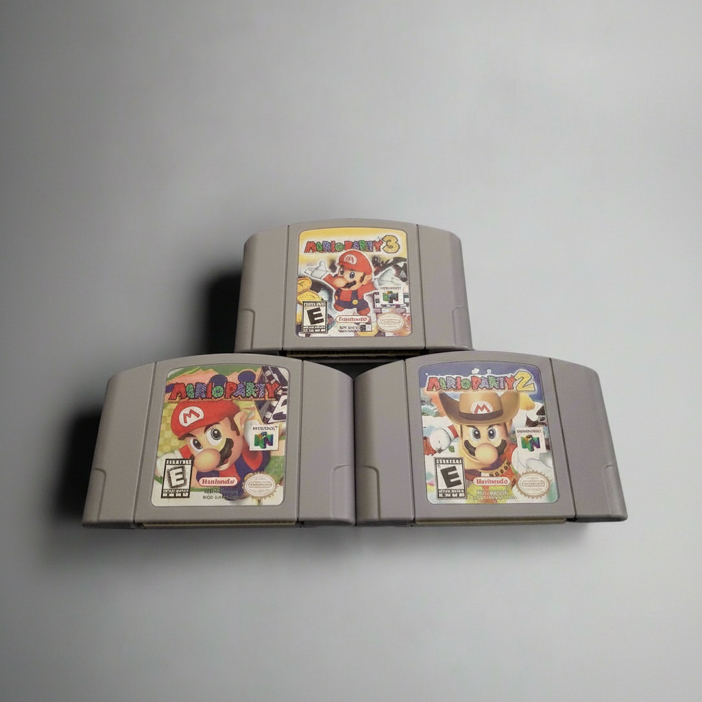 Mario Party 1, 2, 3 — Complete Bundle (Cartridges Only) for Nintendo 64