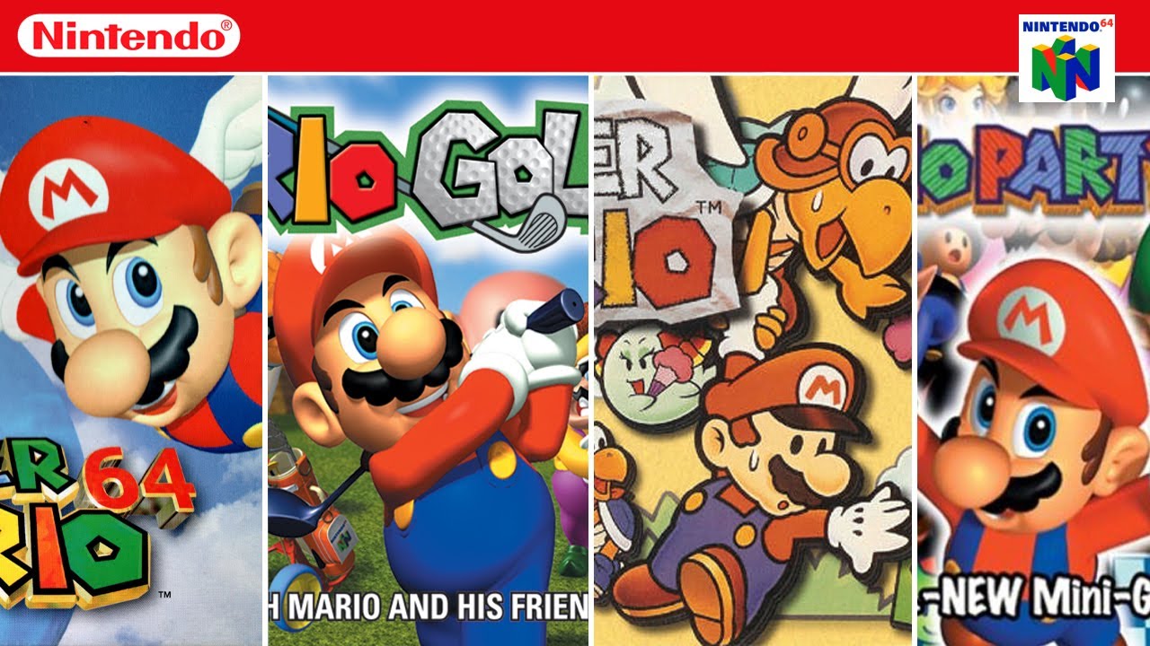 Mario Games for Nintendo 64! Kart, Tennis, Golf, Paper, & Super! 9
