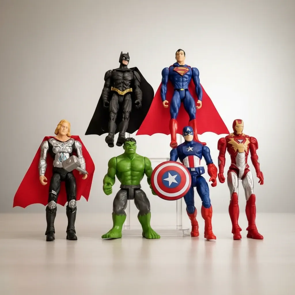 Superhero Action Figures - 6 Piece Set