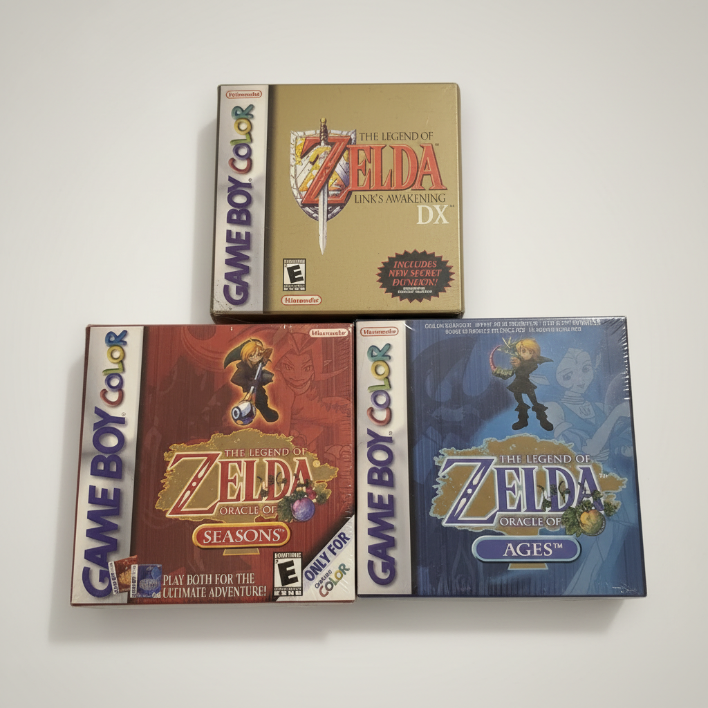 Legend of Zelda Oracle of Ages, Oracle of Seasons, & Links Awakening for Gameboy Color!