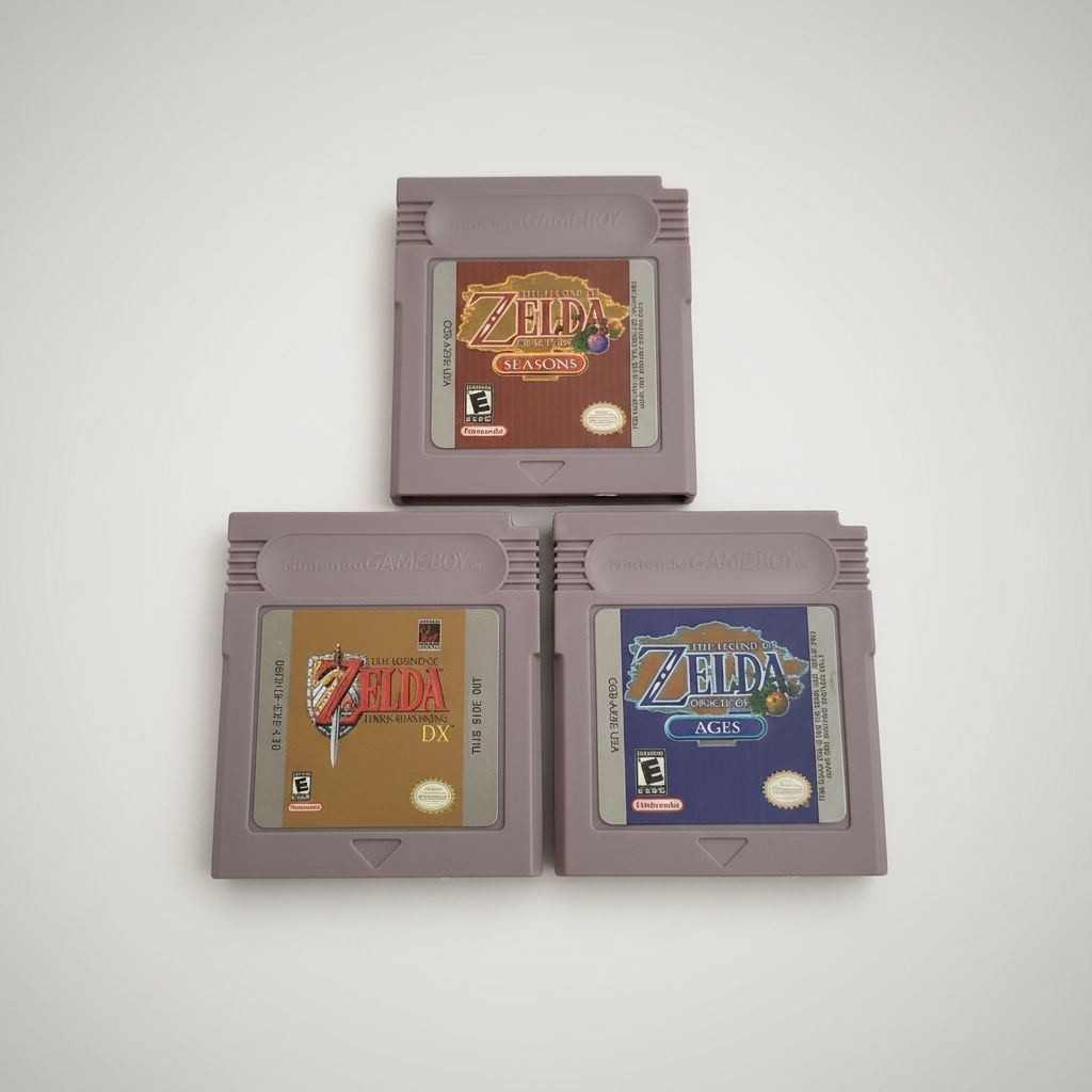 Legend of Zelda Oracle of Ages, Oracle of Seasons, & Links Awakening for Gameboy Color — Complete Bundle (Cartridges Only) for Gameboy Color (GBC)
