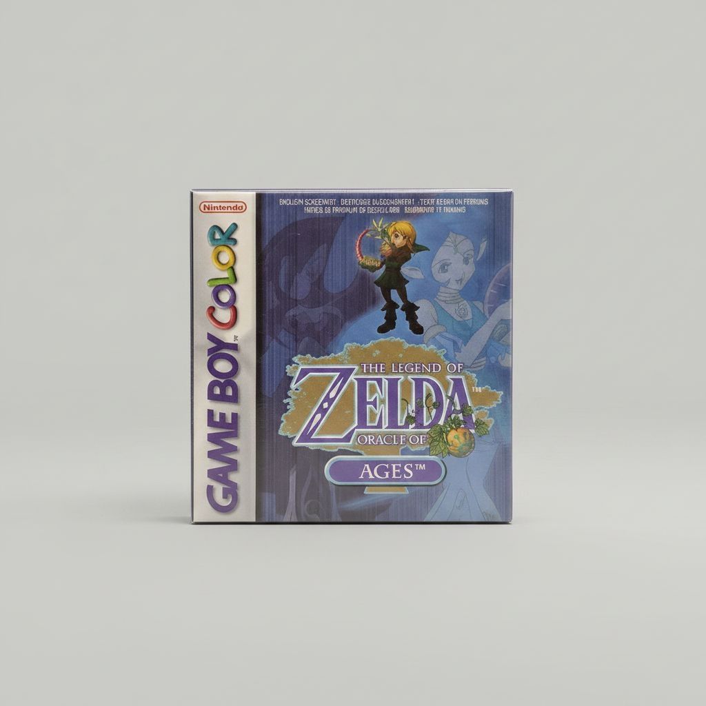 The Legend of Zelda Oracle of Ages — Game & Box for Gameboy Color (GBC)