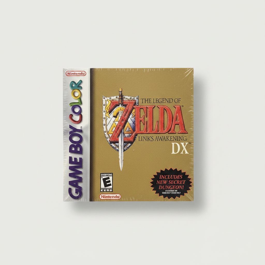 The Legend of Zelda Links Awakening — Game & Box for Gameboy Color (GBC)