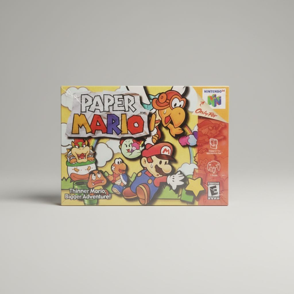 Paper Mario — Game & Box for Nintendo 64