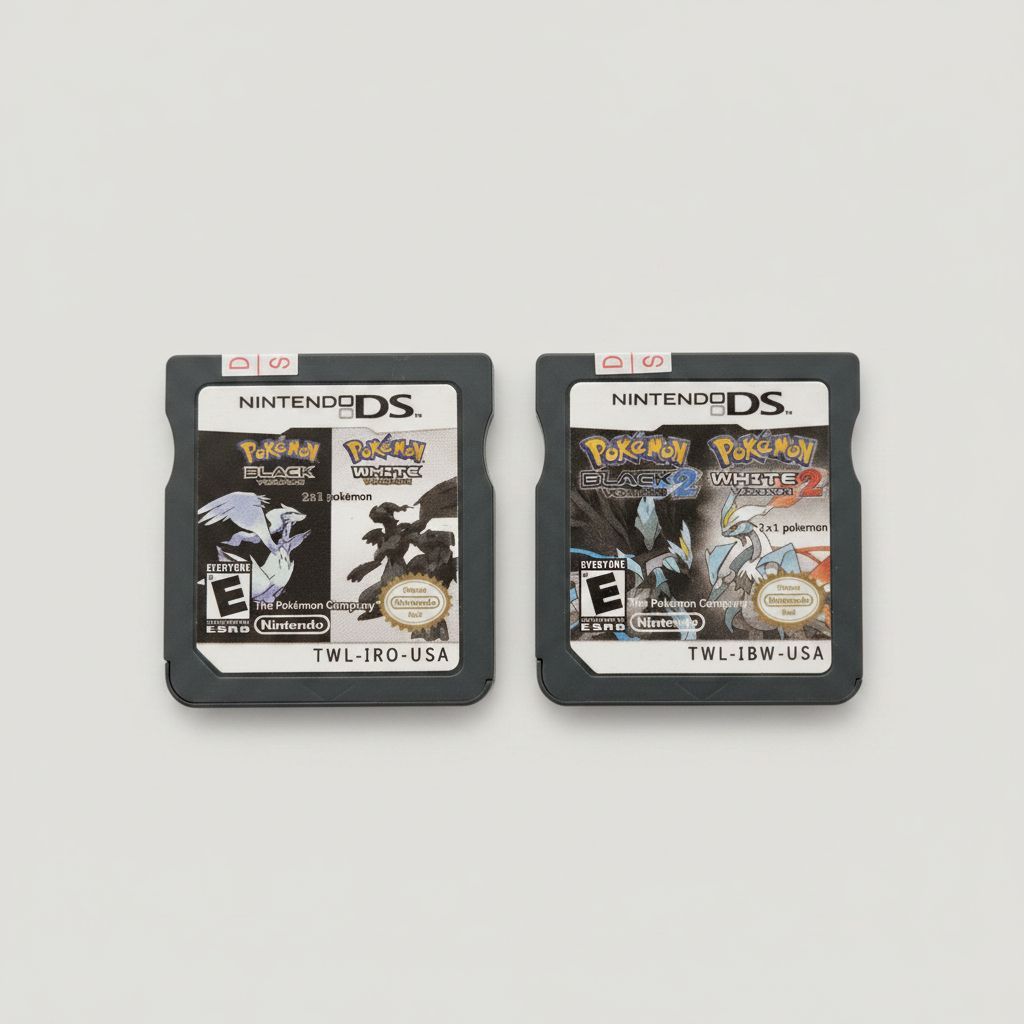 Pokemon Black/White & Pokemon Black 2/White 2 — Complete Bundle (Cartridges Only) for Nintendo DS